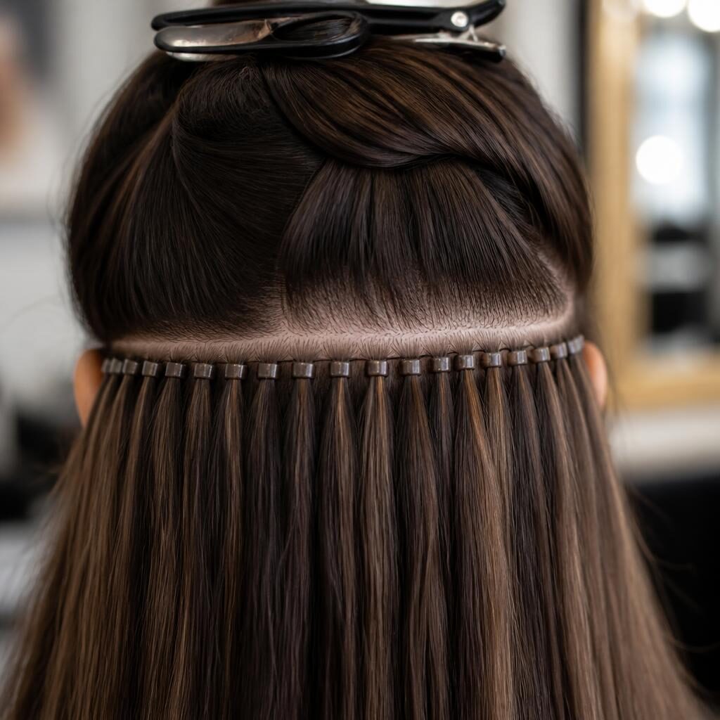 Hand-Tied Weft Extensions — length & bundle detail (3 of 3) · Suvita Hair